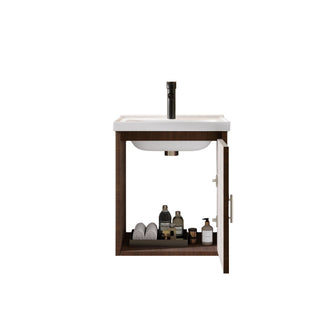 Floating Bathroom Vanity Combo, Wall Mounted Cabinet With Sink & Soft Close Doors For Small Bathrooms