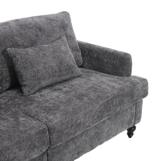 Mid Century Modern Fabric Loveseat Sofa, 2 Seat Upholstered Couch