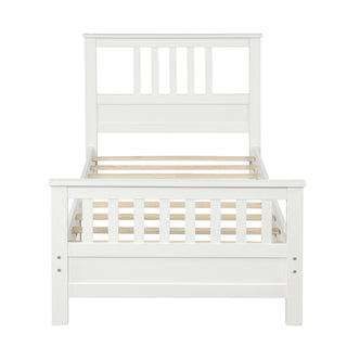 Platform Bed With Paneled Headboard And Footboard
