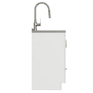 Reed - Deluxe Laundry Cabinet With Pull-Out Faucet And Stainless Steel Sink