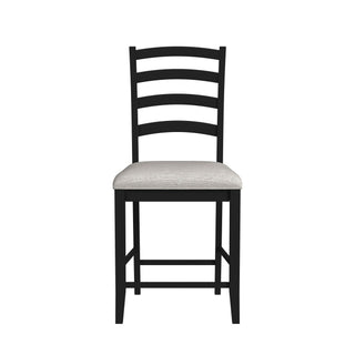 Tulane - 5 Piece Dining Set (Counter Table & 4 Counter Chairs) - Oak & Black