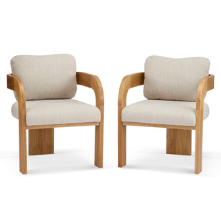 2 Pack Dining Chairs With Pillow Back