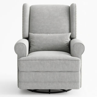 Extra Wide Swivel Recliner Glider Chair With Footrest