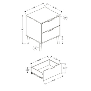 Accent Table With Storage Drawers - Natural
