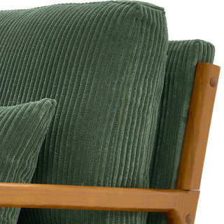 Upholstered Armchair With Back Support Pillow