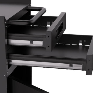 Rolling Tool Cabinet Heavy Duty Garage Storage With Lockable Doors & Drawers