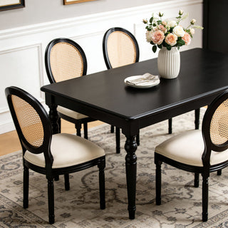 French Country Dining Chairs With Round Back (Set of 2)