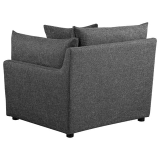 Tomasina - Modular Sofa With Cushions And Padded Arms - Black