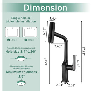 Touchless Kitchen Faucet With LED Display