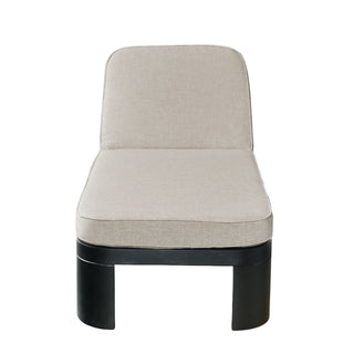 Outdoor Chaise Lounge With Cushion, 5 Position Adjustable Backrest