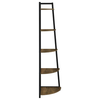 5 Tier Corner Bookcase - Brown