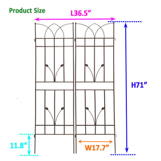 Metal Garden Trellis Rustproof For Climbing Plants Outdoor Flower Support