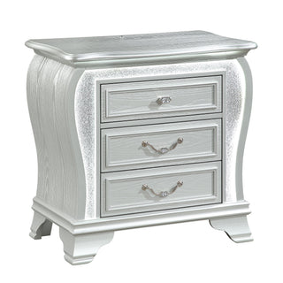 Aurelia - Nightstand With LED - Silver