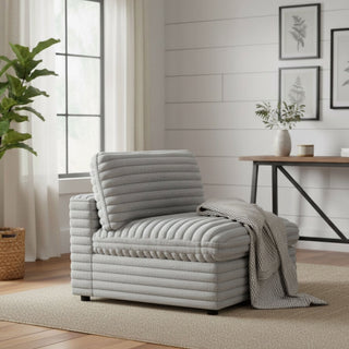 Jenny - rmless Slipper Chair - Gray