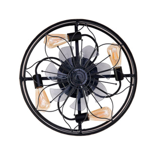 Lotus Bladeless Ceiling Fan With Remote Control For Living Room - Matte Black
