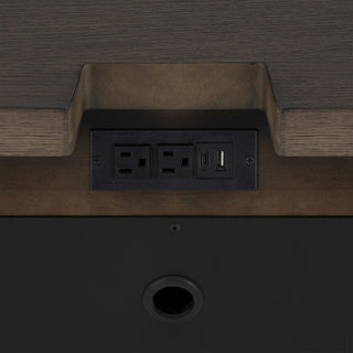 3 Drawer Nightstand With USB - Dark Oak
