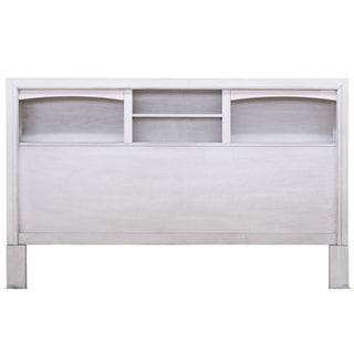 Transitional Bed With Smooth Gliding Drawers, Built In Lights, Open Headboard Shelves