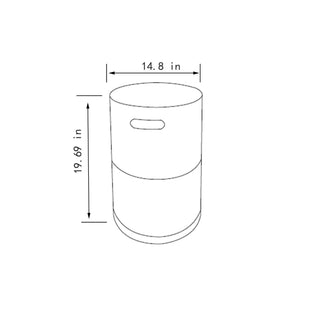 Propane Tank Cover Round Tank Holder Hide Away Side Table - Gray