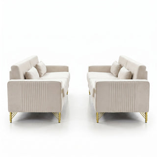 2 Pieces Sofa Sofa Set With Removable Cushions For Home Apartment