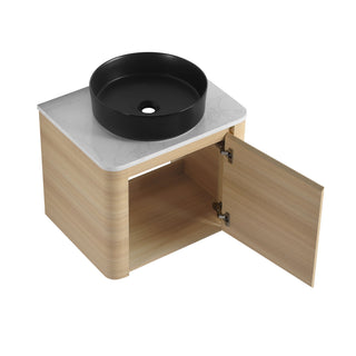 Mounted Bathroom Vanity With Art Sink & 2 Soft Close Doors
