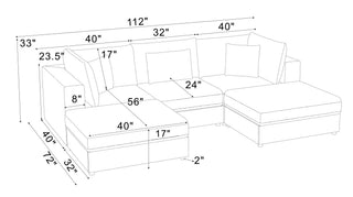 Modular Sectional & Custom Configuration, Toss Pillows