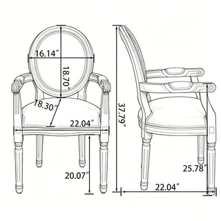 Upholstered Dining Armchair (Set of 2) - Beige