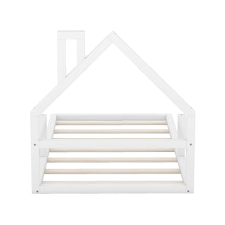 Floor Bed With House Shaped Headboard