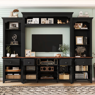 Extra Large TV Stand, Entertainment Center With Storage Cabinets