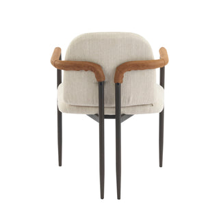 Modern Dining Chair Set With Durable Iron Frame And Comfortable Fabric Upholstery