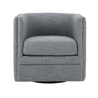 Capstone - Swivel Barrel Chair With Nailhead Accents And Button Tufting