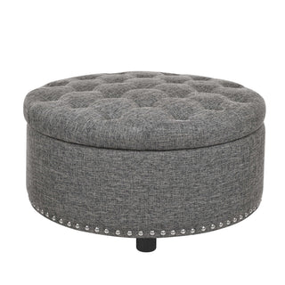 Tufted Storage Ottoman With Upholstery
