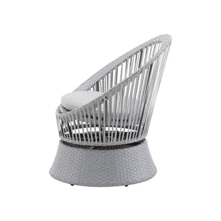 Modern Swivel Wicker Lounge Chair With Round Design