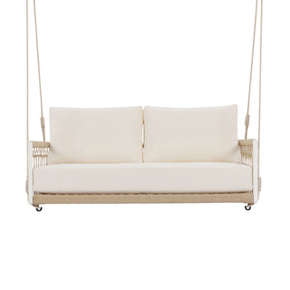 Outdoor Swing Sofa With Soft Cushions For Patio - Beige