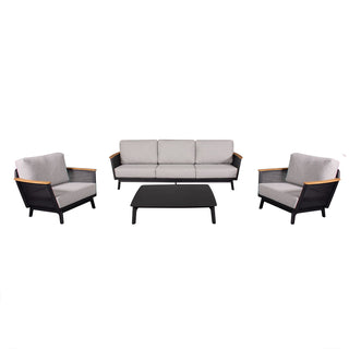 Sofa Set With Armrests - Black
