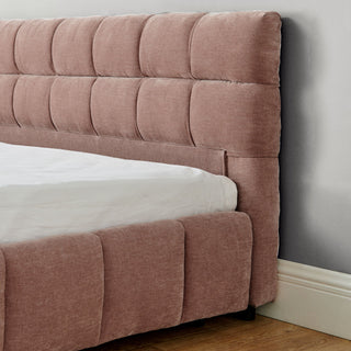 Modern Platform Bed Frame With Thick Fabric