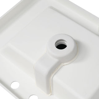 Vanity Top With Undermount Rectangular Double Sinks, Faucet Holes - White