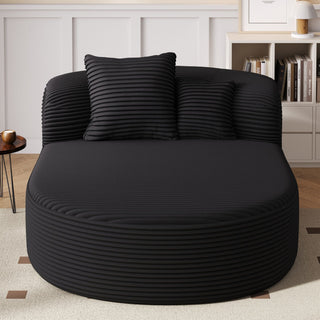 Modern Chaise Lounge Sofa Boneless Couch With Supportive Pillows
