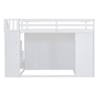 Loft Bed With Built In Wardrobes, Cabinets And Drawers