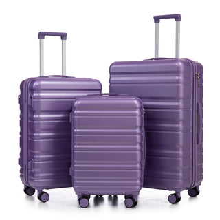 Tourist 3 Piece Luggage Set, Combination Lock, Durable Hard Shell With 360° Silent Wheels