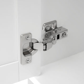 Freestanding Tall Bathroom Cabinet With Soft Close Doors And Adjustable Shelves