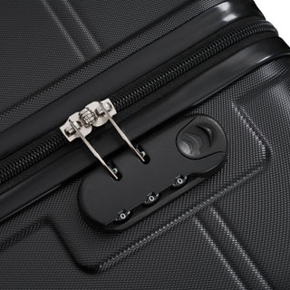 6 Piece Lightweight Hardshell Luggage Set With Double Spinner Wheels, Password Lock