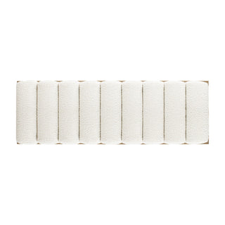 Bella - Upholstered Modern Accent Bench - Ivory White