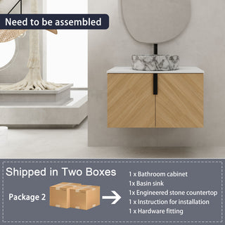 Wall Mounted Design Bathroom Vanity & Art Sink