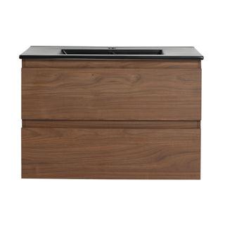 Wall Mounted Bathroom Vanity With Sink, 2 Soft Close Drawers