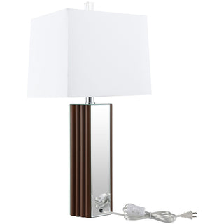 Echolls - Lamp With Scalloped Accents And Mirror Detail