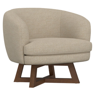 Swivel Accent Chair With Sculptural Base