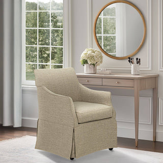 London - Upholstered Skirted Dining Arm Chair