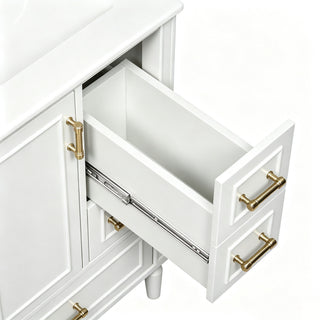 Modern Bathroom Vanity With Sink, Soft Close Doors, 3 Drawers