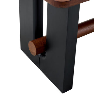 Compact Dining Table - Walnut / Black