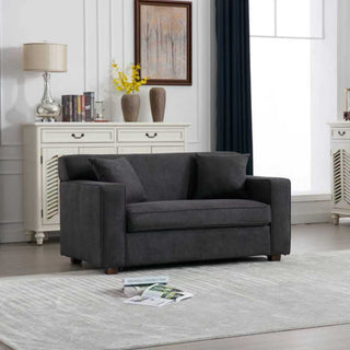 2 In 1 Lounge Chair With 4" Mattress & 2 Throw Pillows - Gray